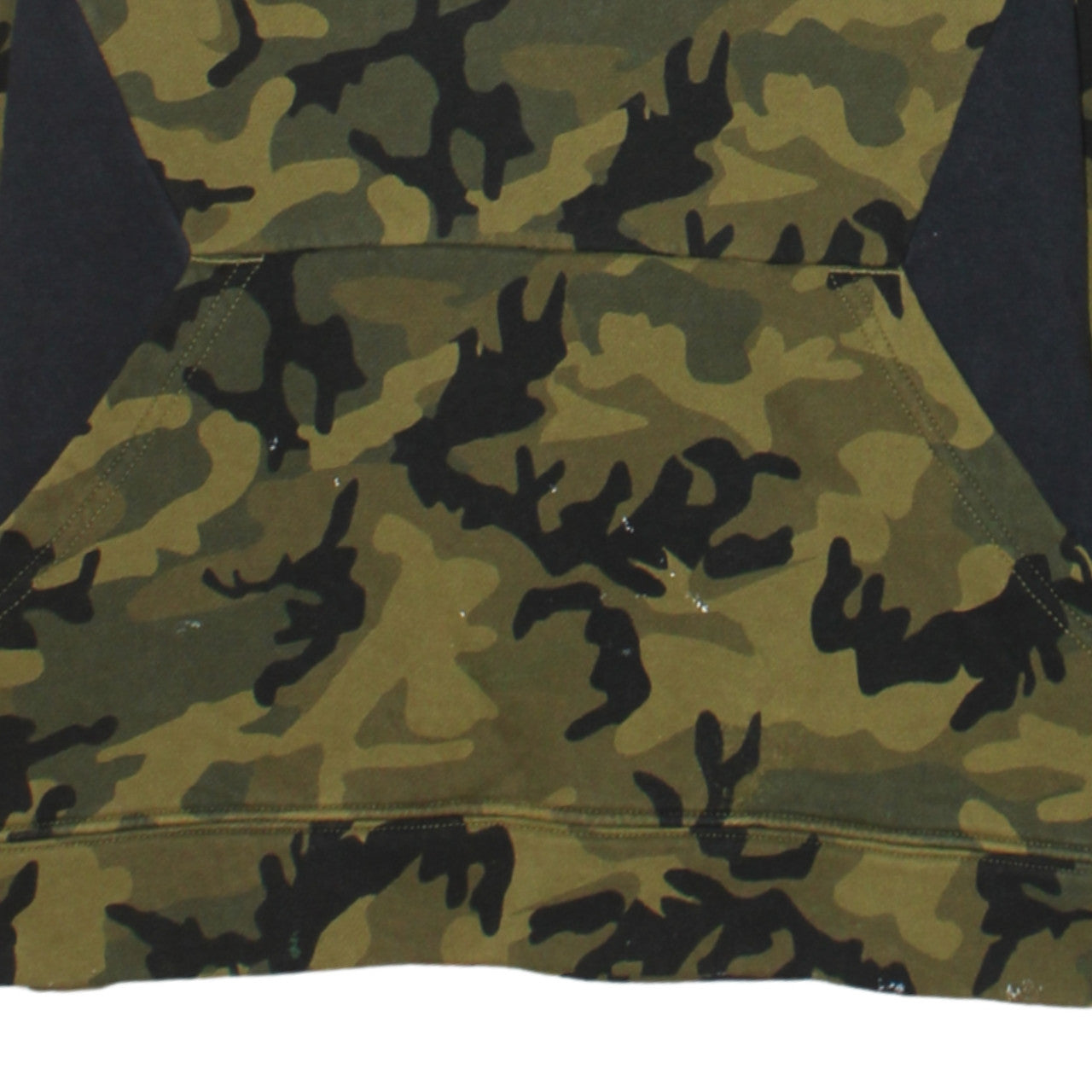 Nike Boys Green Camouflage Pullover Hoodie Size 12-13 Years Lined Cotton Blend