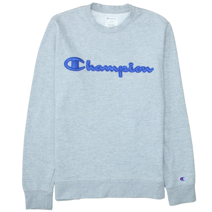 Champion Mens Grey Regular Fit Logo Pullover Sweatshirt Size S