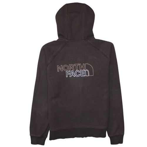 The North Face Womens Brown Full Zip Hoodie Size L Cotton Blend