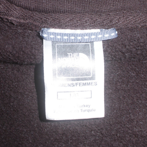 The North Face Womens Brown Full Zip Hoodie Size L Cotton Blend