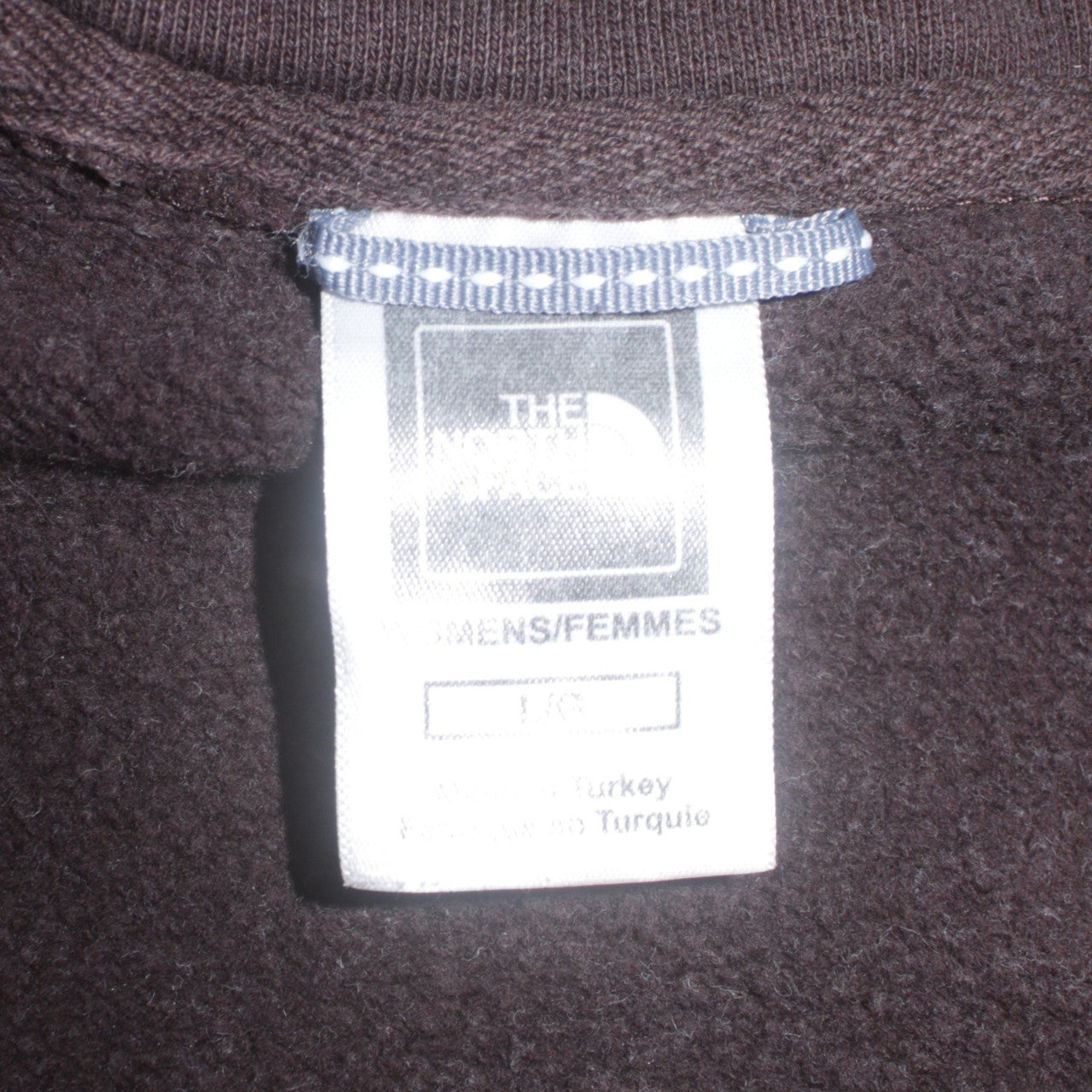 The North Face Womens Brown Full Zip Hoodie Size L Cotton Blend