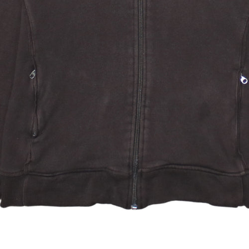 The North Face Womens Brown Full Zip Hoodie Size L Cotton Blend