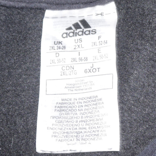 Adidas Women's Black 2XL Pullover Hoodie Sweatshirt