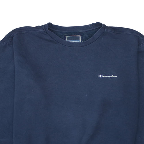 Champion Mens Blue XL Pullover Sweatshirt Crew Neck Fleece