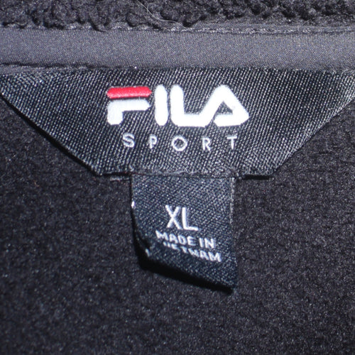 Fila Women Black Fleece Full Zip Jacket XL Sports Casual