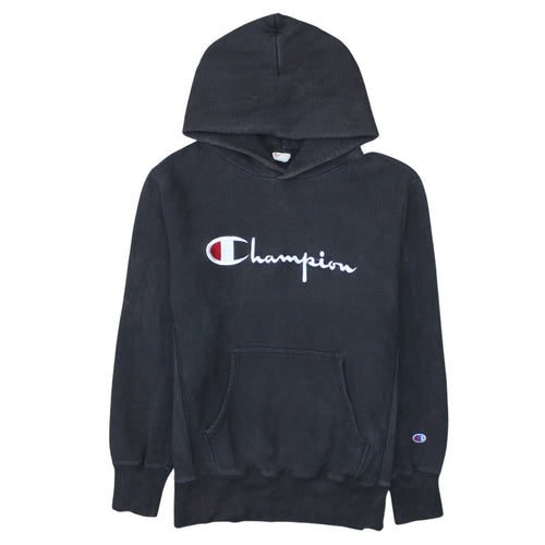 Champion Men’s Black Pullover Hoodie L Embroidered Logo Sportswear