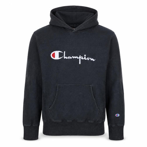 Champion Men’s Black Pullover Hoodie L Embroidered Logo Sportswear