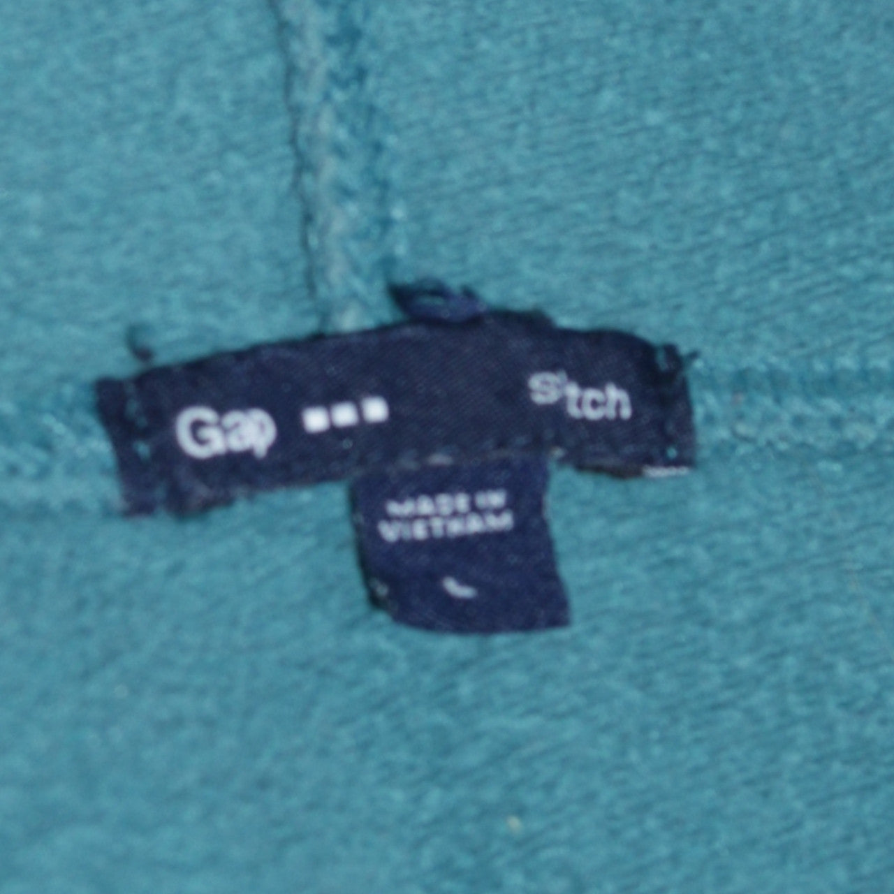 GAP Women Teal Blue Pullover Hoodie Logo Design Size M