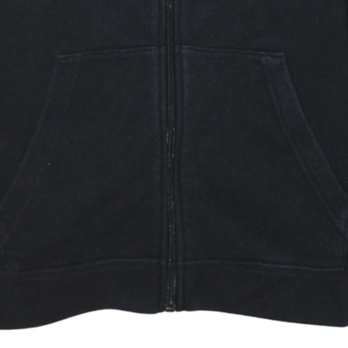 Nike Boys Black Full Zip Hoodie XL 158-170cm Sweatshirt Lined Hooded