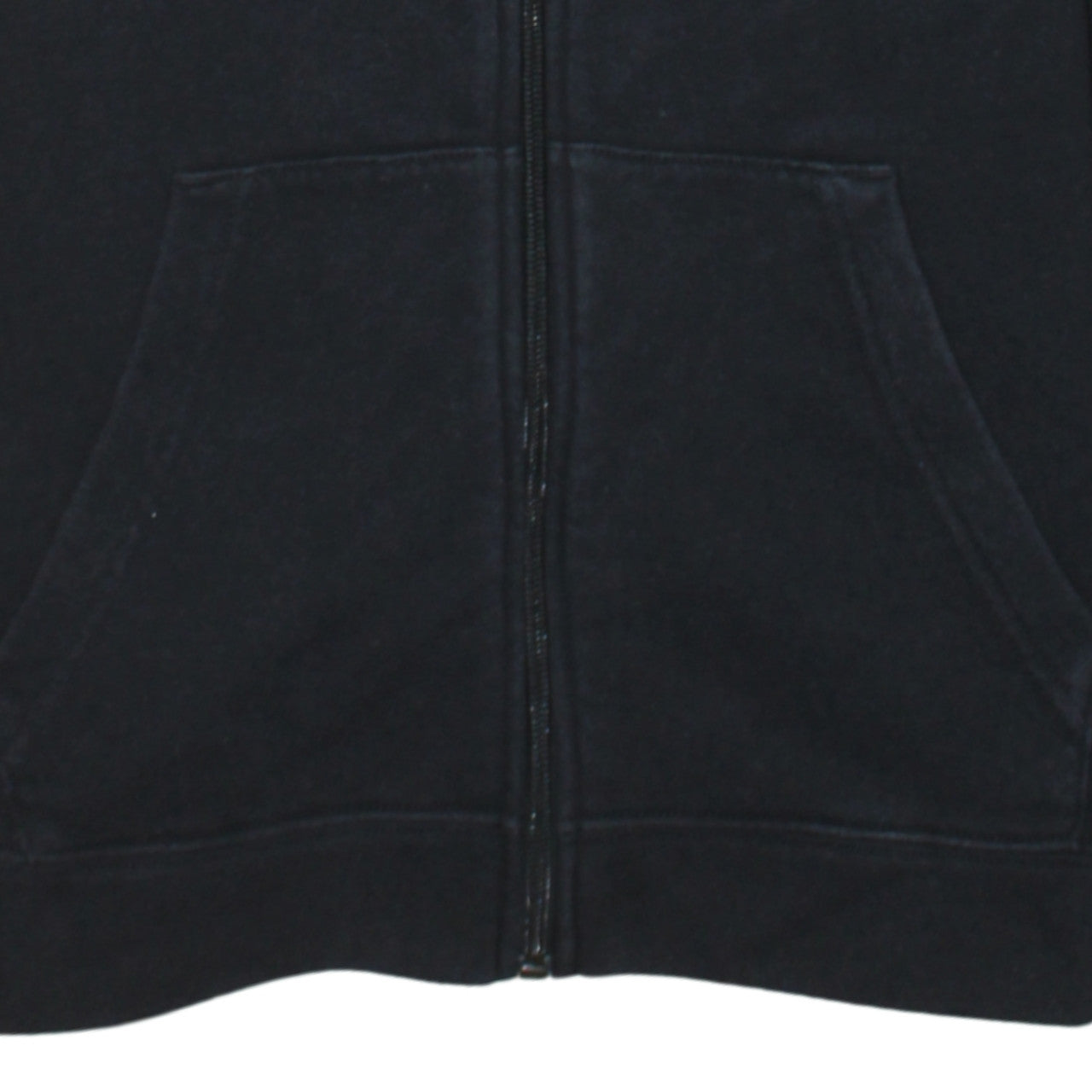 Nike Boys Black Full Zip Hoodie XL 158-170cm Sweatshirt Lined Hooded