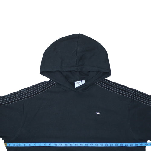 Adidas Women Black Size 16 Pullover Hoodie Cotton Blend
