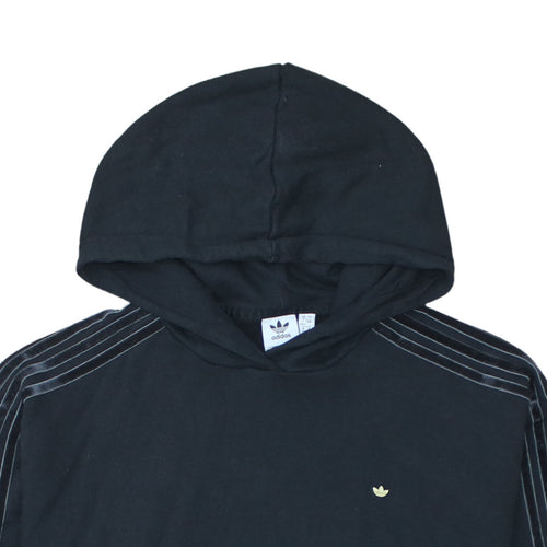 Adidas Women Black Size 16 Pullover Hoodie Cotton Blend
