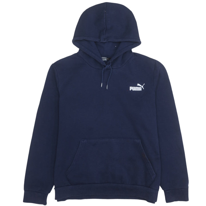 Puma Men's Blue Pullover Hoodie L Sports Fleece Sweatshirt