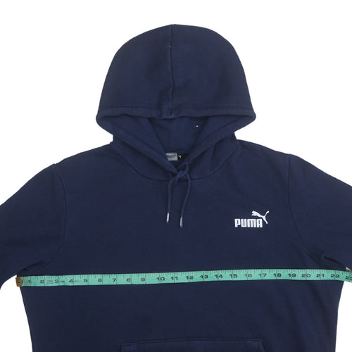 Puma Men's Blue Pullover Hoodie L Sports Fleece Sweatshirt
