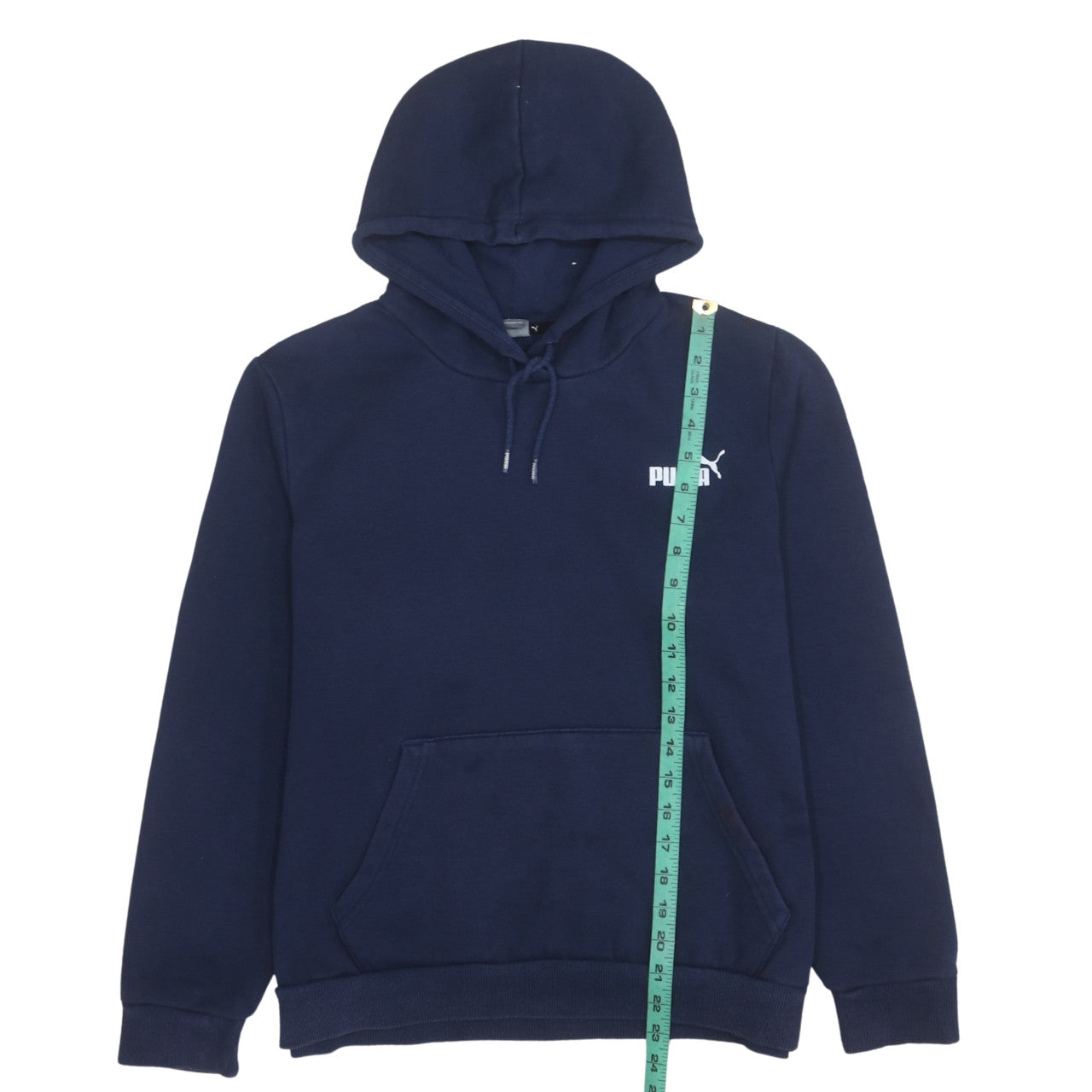 Puma Men's Blue Pullover Hoodie L Sports Fleece Sweatshirt
