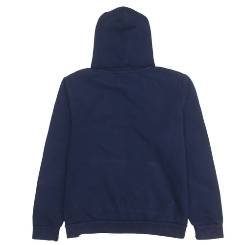 Puma Men's Blue Pullover Hoodie L Sports Fleece Sweatshirt