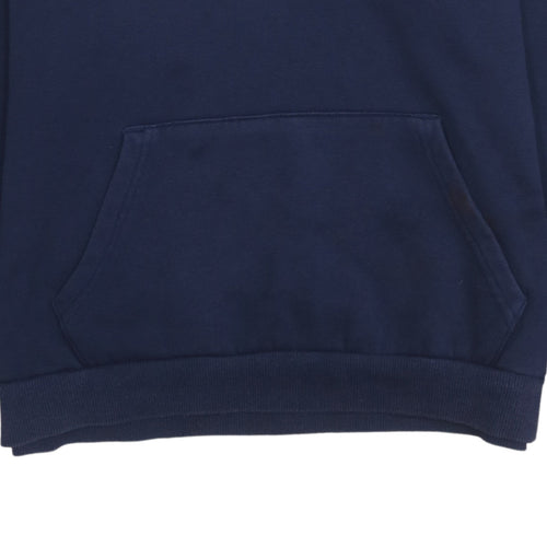 Puma Men's Blue Pullover Hoodie L Sports Fleece Sweatshirt
