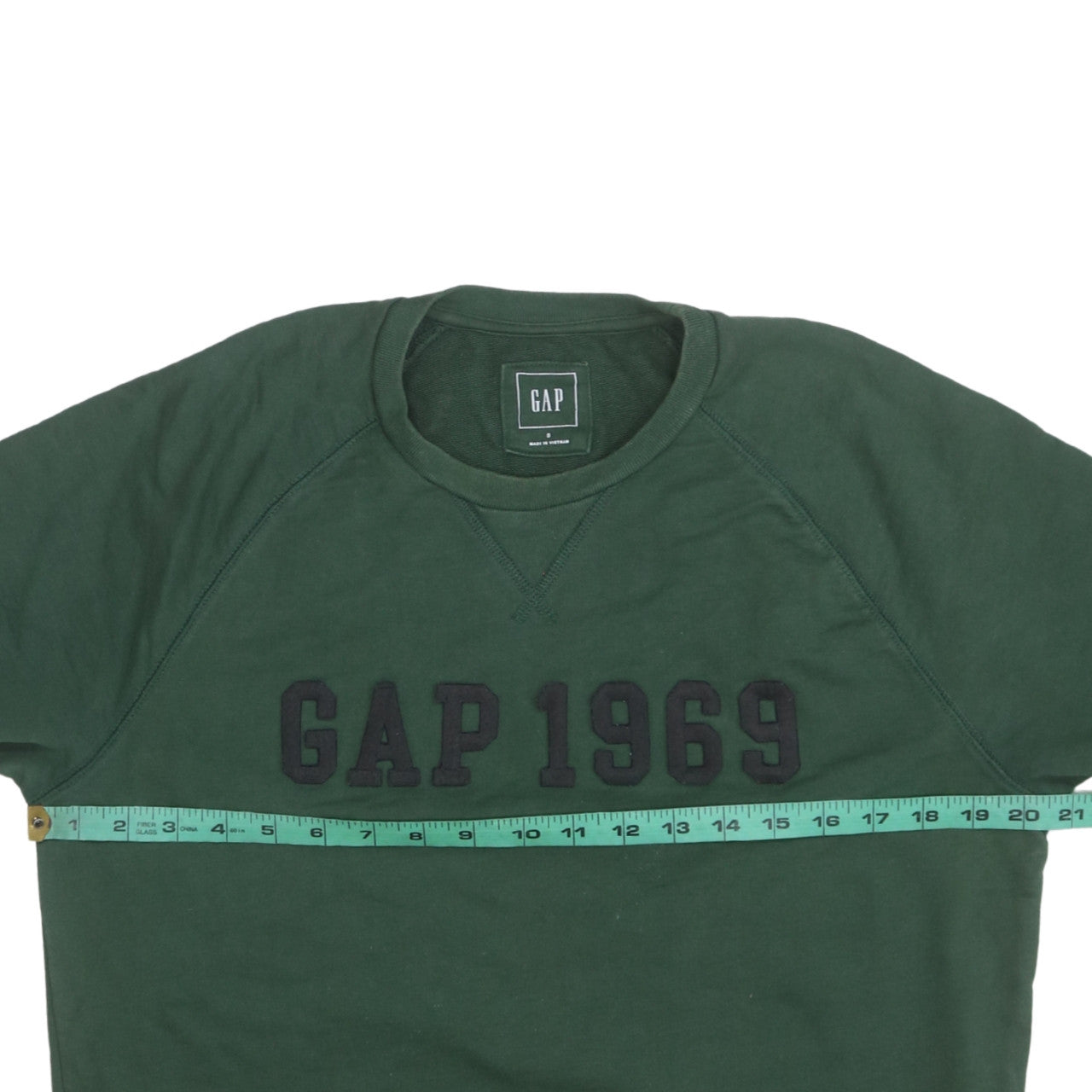 GAP Women Green Small Pullover Sweatshirt Crew Neck Cotton Casual