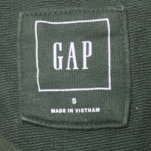 GAP Women Green Small Pullover Sweatshirt Crew Neck Cotton Casual