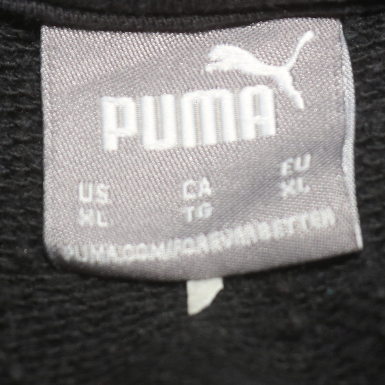 Puma Womens Black XL Pullover Sweatshirt Crew Neck Logo Print