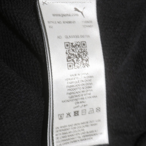 Puma Womens Black XL Pullover Sweatshirt Crew Neck Logo Print