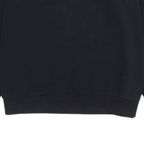 Puma Womens Black XL Pullover Sweatshirt Crew Neck Logo Print