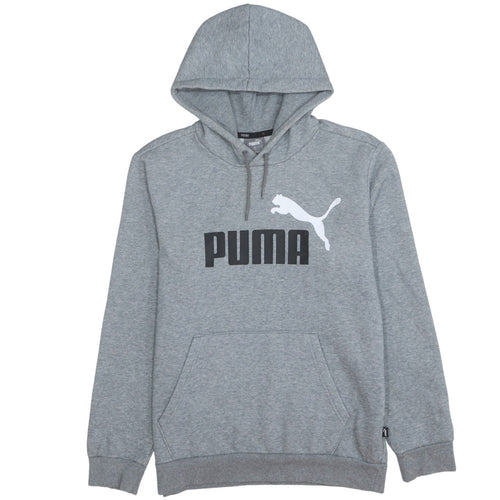 Puma Men's Grey Small Pullover Hoodie Sweatshirt Logo Sportswear