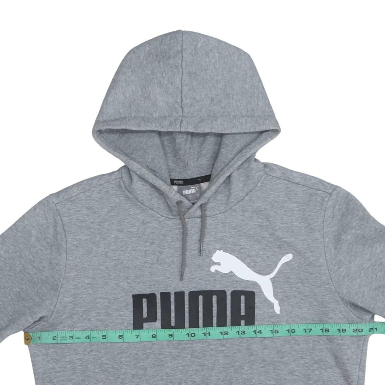 Puma Men's Grey Small Pullover Hoodie Sweatshirt Logo Sportswear