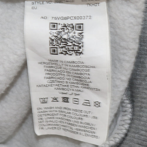 Puma Men's Grey Small Pullover Hoodie Sweatshirt Logo Sportswear