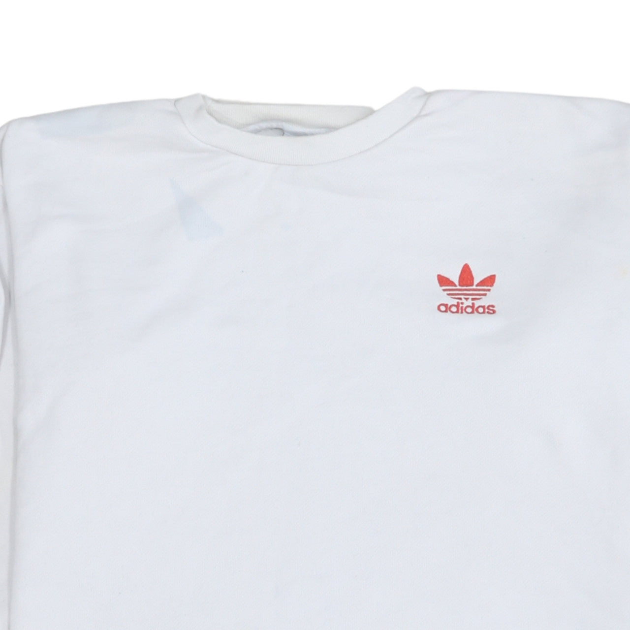 Adidas Womens White XS Crew Neck Pullover Sweatshirt Hearts & Clubs Design