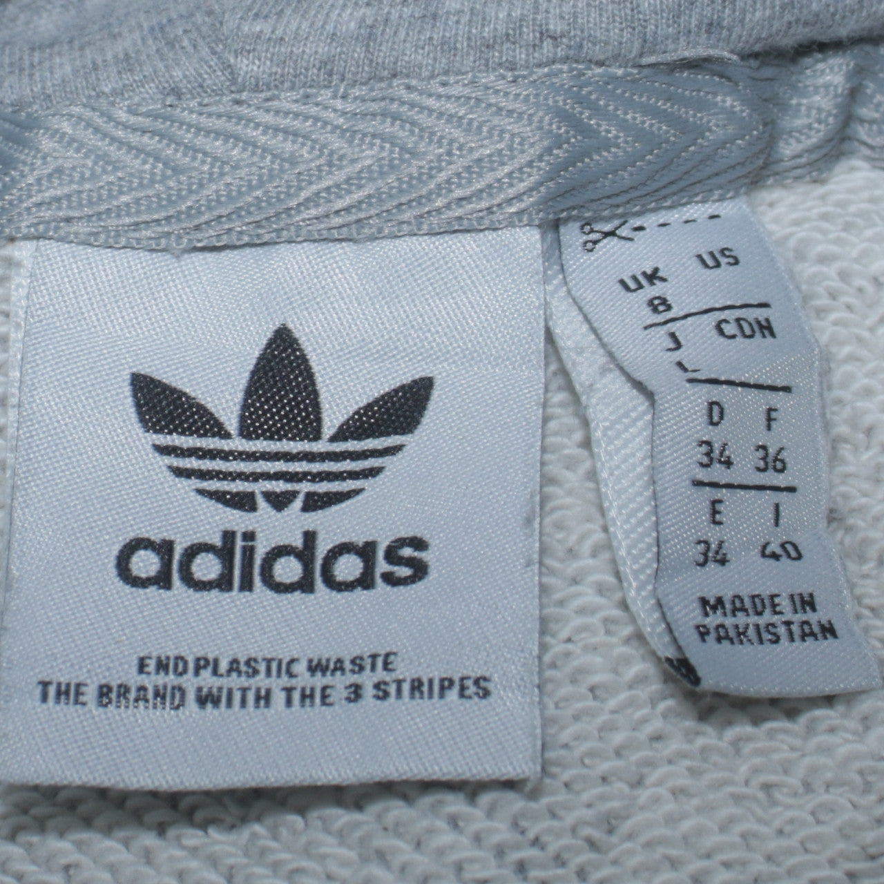Adidas Women Grey Pullover Hoodie Size 8 Logo Hooded Sweatshirt