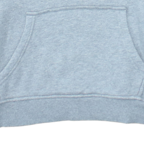 Adidas Women Grey Pullover Hoodie Size 8 Logo Hooded Sweatshirt