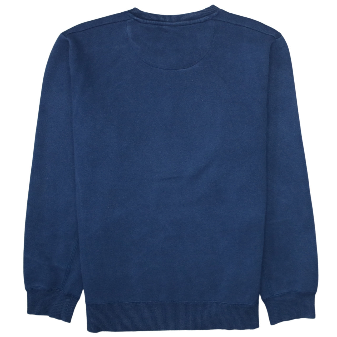 Adidas Men's Blue Crew Neck Pullover Sweatshirt M Logo Cotton Blend