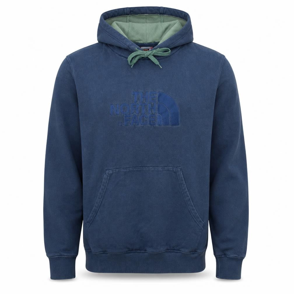 The North Face Men's Blue Pullover Hoodie Size L Cotton Fleece