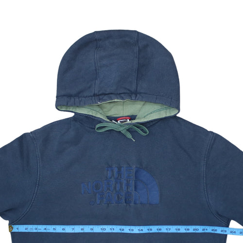 The North Face Men's Blue Pullover Hoodie Size L Cotton Fleece