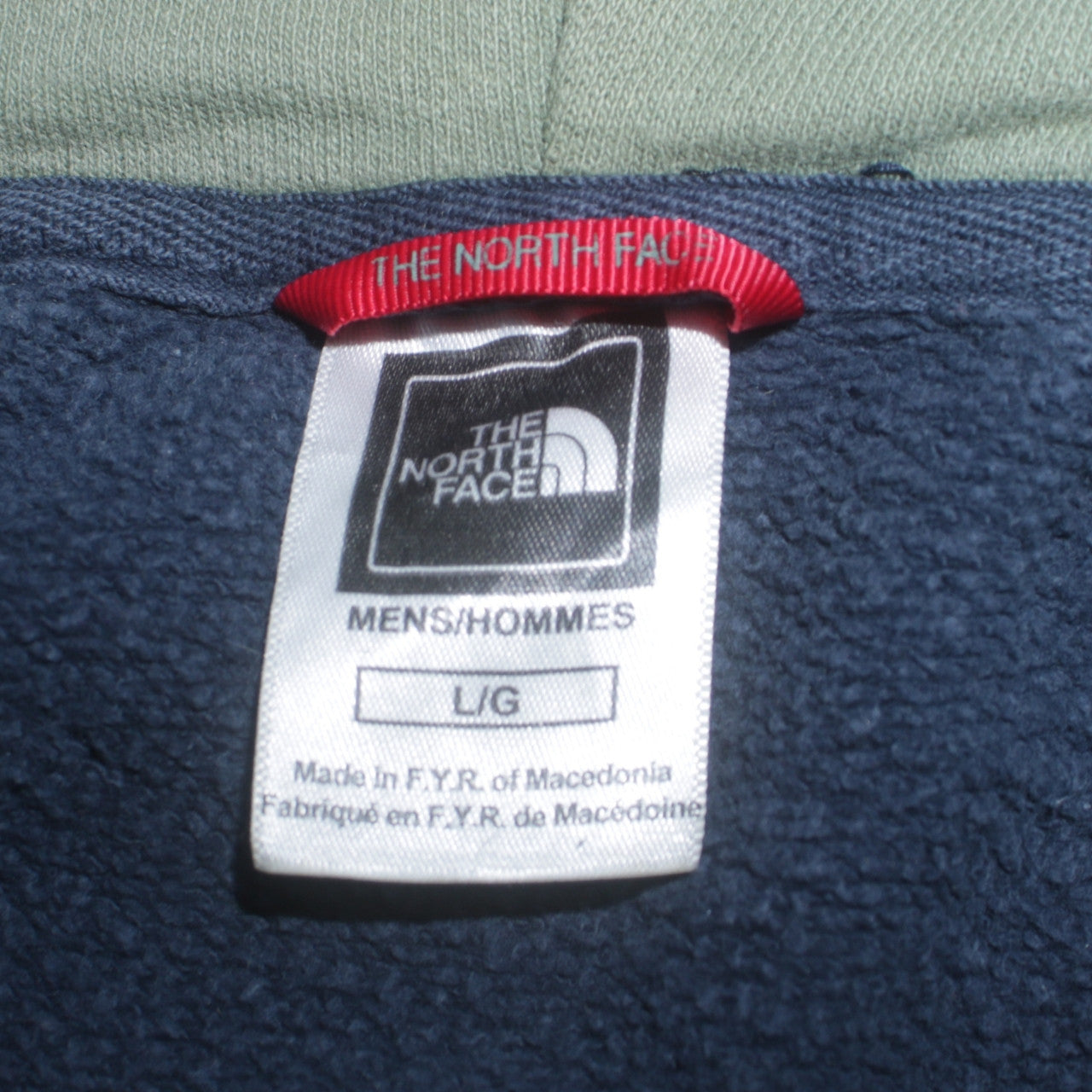 The North Face Men's Blue Pullover Hoodie Size L Cotton Fleece