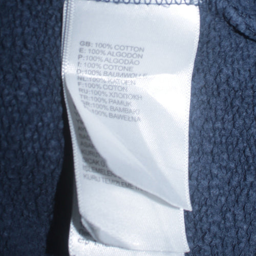 The North Face Men's Blue Pullover Hoodie Size L Cotton Fleece