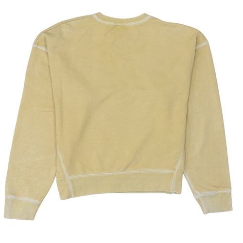 Nike Women Beige Crew Neck Pullover Sweatshirt M Cotton Blend