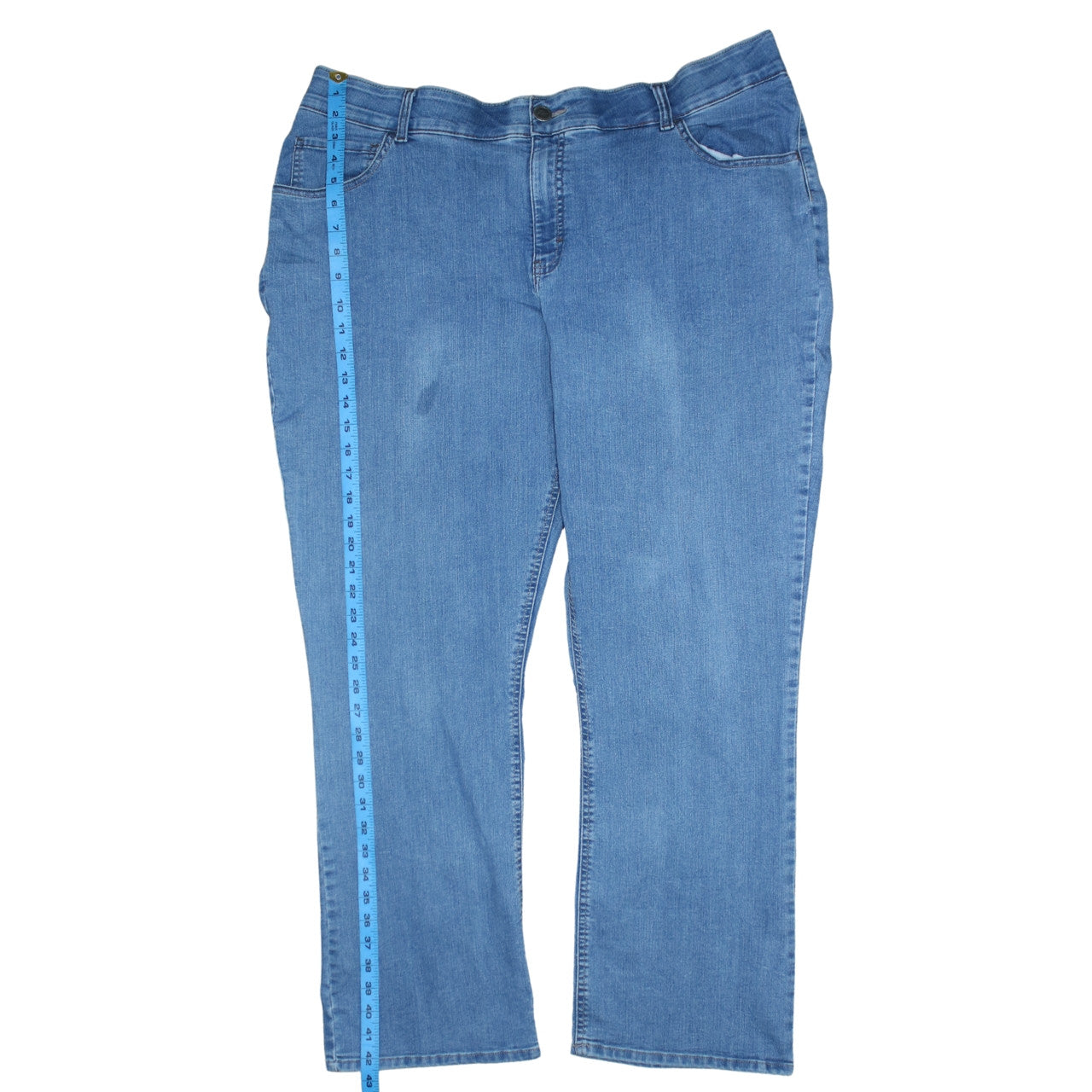 Lee Riders Womens Blue Mid Rise Bootcut Stretch Jeans Size 22