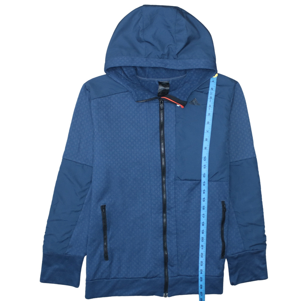 Adidas Mens Blue Full Zip Hooded Sweatshirt L Regular Classic Fit