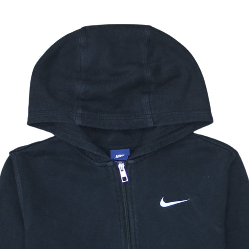 Nike Boys Black Full Zip Hoodie Size 13-15 Years XL Cotton Blend