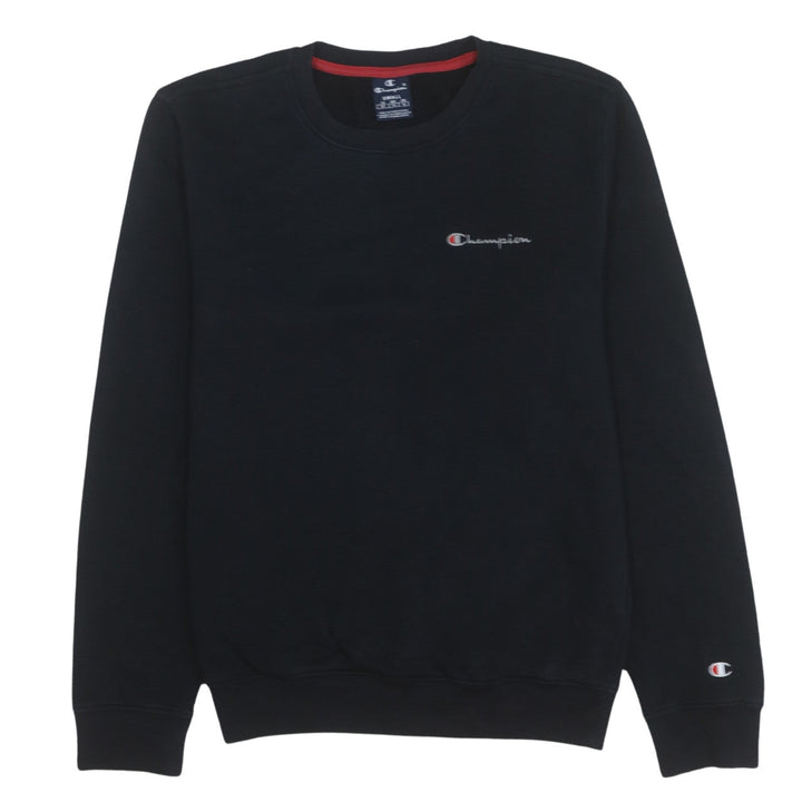 Champion Men's Black Small Pullover Crew Neck Embroidered Sweatshirt