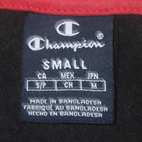 Champion Men's Black Small Pullover Crew Neck Embroidered Sweatshirt