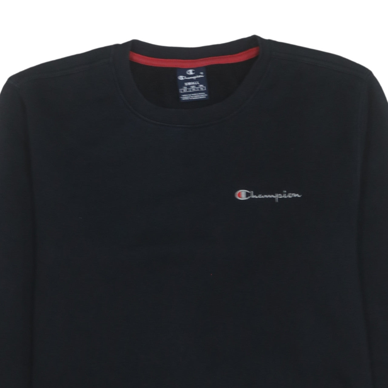 Champion Men's Black Small Pullover Crew Neck Embroidered Sweatshirt