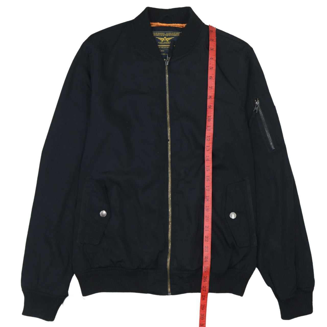 Alcott Men's Black XL Bomber Jacket Cotton Blend Casual Zip Up
