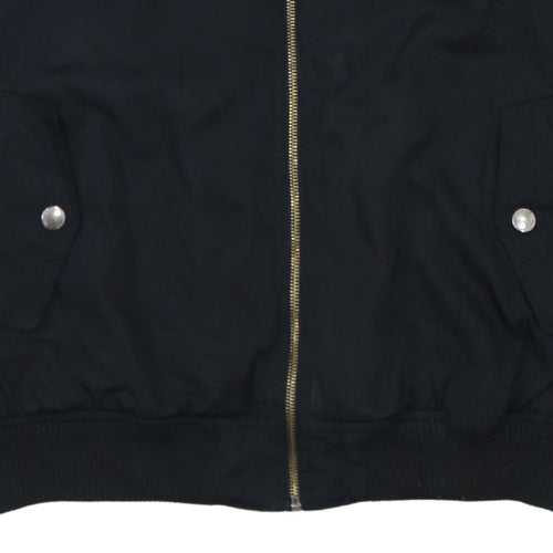 Alcott Men's Black XL Bomber Jacket Cotton Blend Casual Zip Up