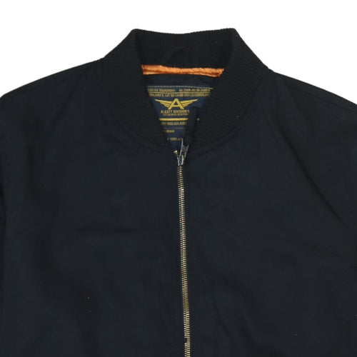 Alcott Men's Black XL Bomber Jacket Cotton Blend Casual Zip Up