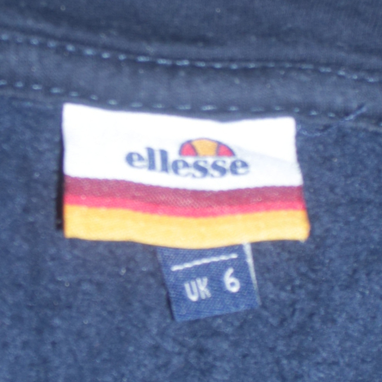 Ellesse Women's Navy Full Zip Hoodie UK 6 Cotton Blend Casual Sweatshirt