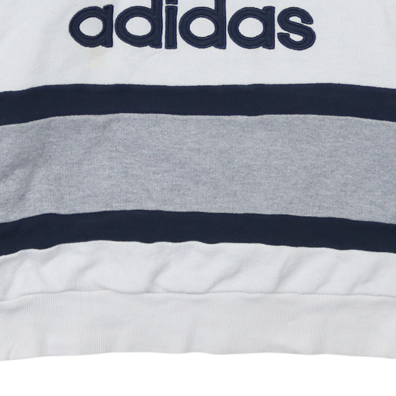 Adidas Womens White Grey Navy Hoodie Size 16 Pullover Cotton