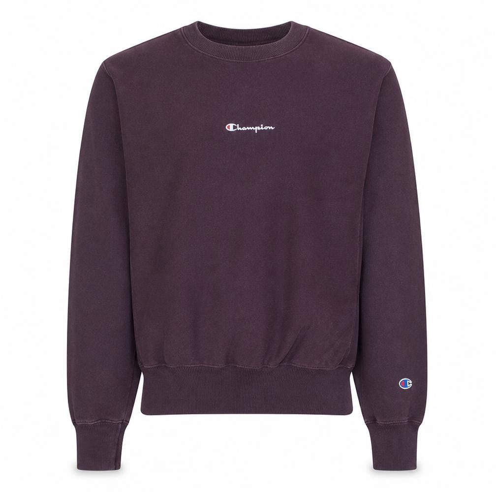 Front view of Champion Men's Purple XS Reverse Weave Pullover Sweatshirt
